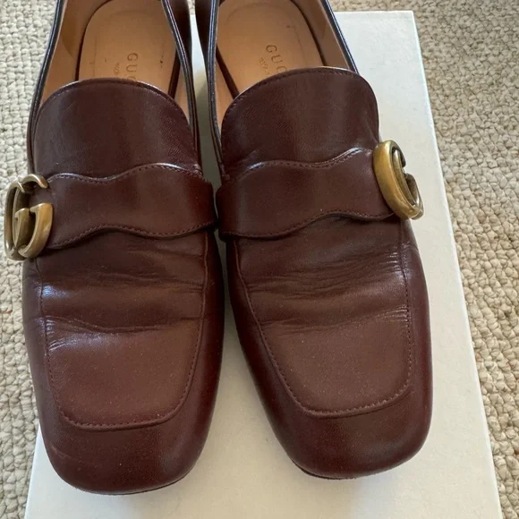 GucciDouble G Logo Leather Loafers Size 36,5